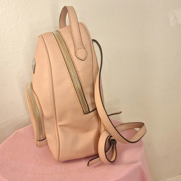 Women's Pink Guess Mini Backpack - Picture 4 of 8